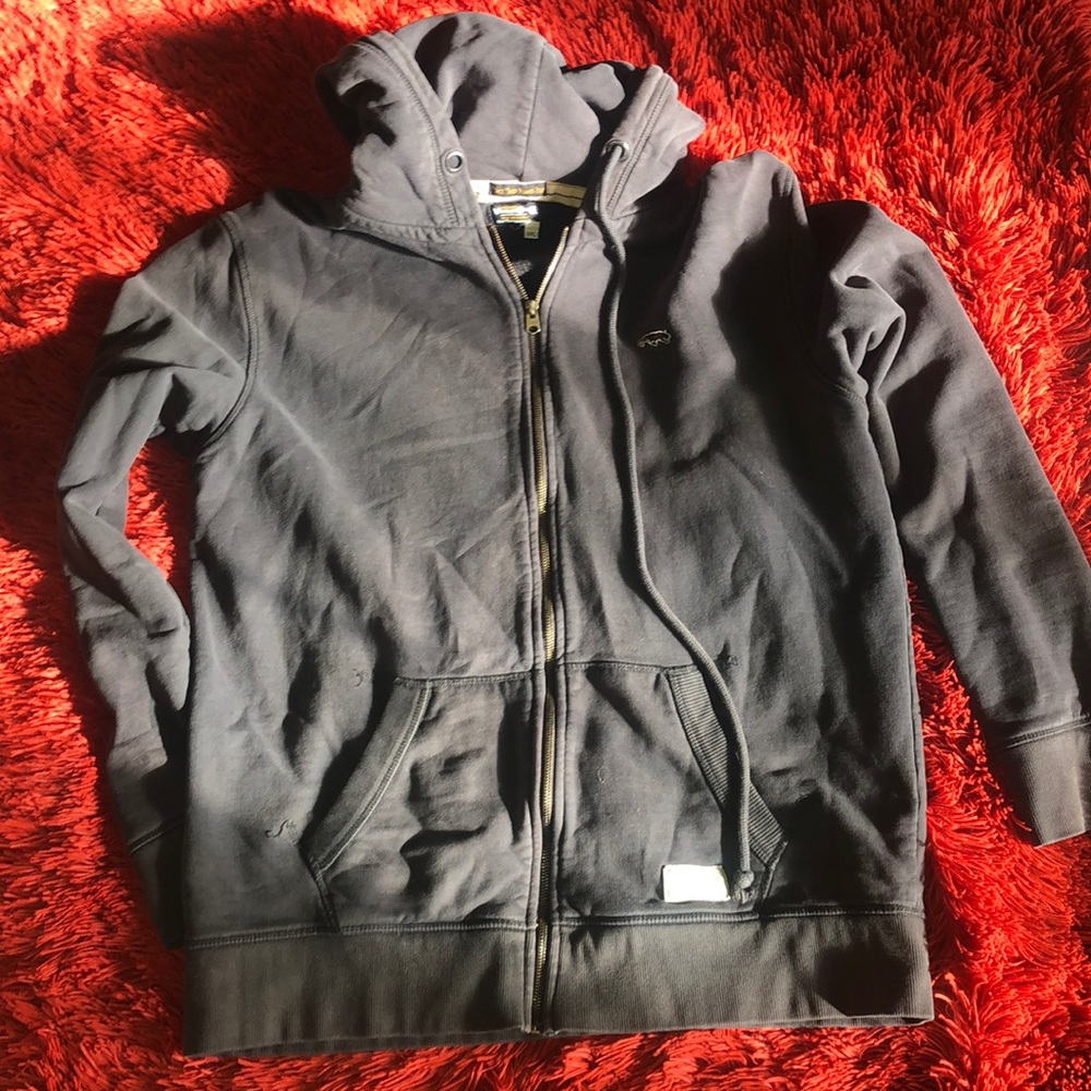 grey zip up